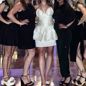 Custom White Bridal/Bachelorette Mini Dress
